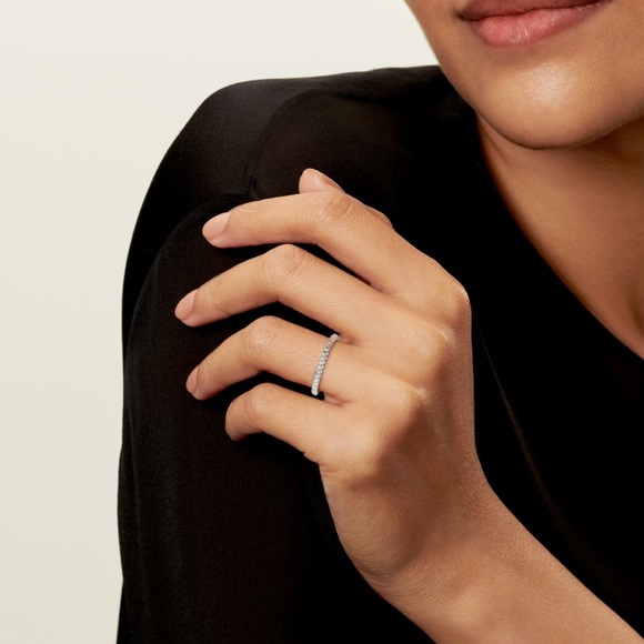 Tiffany Soleste Half Eternity Diamond Band Size 4 - Picture 4 of 8